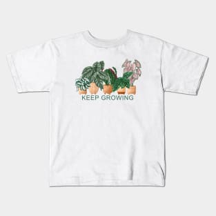 Keep Growing, House Plants Illustration 7 Kids T-Shirt